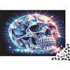 9K4D7V2G Teschio di Cristallo Puzzle 1000 Pezzi Puzzle per Adulti Carta Stile Futuristico Cyberpunk Relax Decorazione Casa Gioco Famiglia 38x26cm/1000pcs