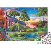 9K4D7V2G Giardino Cottage Puzzle 1000 Pezzi Carta per Adulti Paesaggio Campestre Relax Famiglia Decorazione Regalo 38x26cm/1000pcs