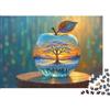 9K4D7V2G Mela di Vetro con Albero Puzzle 1000 Pezzi Carta Puzzle per Adulti Stile Artistico Gradiente Relax Famiglia Decorazione Casa Regalo 38x26cm/1000pcs