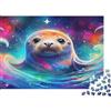 MXVCTJQH Foca Fantasia Oceano Puzzle 1000 Pezzi Puzzle per Adulti Carta Scena Galassia Stelle Gioco di Puzzle 1000 Pezzi Relax Casa Regalo 38x26cm/1000pcs