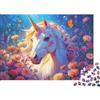 MXVCTJQH Unicorno Giardino Incantato Puzzle 1000 Pezzi Carta Puzzle per Adulti Relax Decorazione Casa Regalo Famiglia Attività Divertente 38x26cm/1000pcs