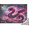 9K4D7V2G Drago Rosa Fantasia Puzzle 1000 Pezzi Carta per Adulti Stile Arte Fantasia Puzzle per Famiglia Relax Decorazione Regalo 38x26cm/1000pcs