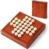 AIUAZA Mini giochi da viaggio in legno, giochi da tavolo classici in legno, giochi per giocatore singolo, giocattolo puzzle per bambini, riunione al chiuso (Jump All but one)