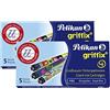 Pelikan 2 cartucce griffix per penna stilografica, Pelikan, blu reale