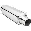 Riloer Silenziatore di scarico universale in acciaio inox, Riloer DB Killer direttamente tramite uscita rotonda per tubo scarico auto con diametro di 6,2 cm