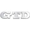 AUTOZOCO Adesivo in metallo GTD, stemma GTD adatto per retro autoadesivo, compatibile con VW Golf 7, 6, 5, 4, MK2, MK4, MK5, MK6, MK7