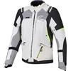 Alpinestars Stella Andes V4 Drystar impermeabile Giacca tessile moto da donna, grigio scuro/nero/giallo, L
