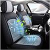 FUNEAER Set Coprisedili Auto Universali per BMW X3 E83 F25 G01 SUV,Coprisedile Seduta Anteriori e Posteriori Pelle Copri per Auto con Airbag-Grigio