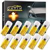 Qasim 10x Lampadine LED Standard T10 W5W Ambra Cuneo 168 194 per Luce Targa Interior Cupola Cruscotto Diretto Larghezza DC12V