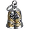 BOBIJOO Jewelry - Moto campana EAGLE US LIVE TO RIDE Portafortuna MOCY BELL Acciaio inox Argento Oro