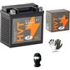 MOTO SPORT MONDO COMPATIBILE CON HARLEY DAVIDSON XL Sportster 1200 da anno 2004 al 2008 BATTERIA YTX14HL LP HVTG14H-3 AGM GIÀ CARICA E PRONTA PER L'UTILIZZO BATTERIE 14 AMPERE 12 VOLT PER MOTO 149X87X144MM