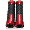 YIEBA 22mm 7/8 Manopole Manubrio Universale Per Monster 400 620 695 696 796 797 821 Stealth 1100 1200 1200S Impugnatura Manopole del manubrio Accessori moto (Rosso)
