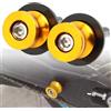 QJY-Motor Part-Store QJY 2pcs M10 Moto Nottolini Cavalletto 10MM Bobine Universal per K-AWA-SAKI Z750 Z800 Z750 Z1000 Ninja 400 650 ZX-10R ZX-6R CFMOTO 450NK 450SR 450MT 800MT Duke 125 250 390 -Oro