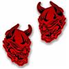 DestinationVinyl 2 x 10 cm Red Devil Vinyl Sticker Decal Moto Casco Portatile Satana #9741 (7 cm di larghezza x 10 cm di altezza)