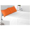 Miracle Home. Federe, 2 unità, 50% Cotone, 50% Poliestere, 85 x 45. Letto 150, Arancia