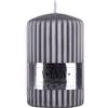 DONAU HOME Candela a forma di colonna alva, candela di paraffina, 60 x 90 mm, grigio, per decorazione/candele scanalate, per decorare il soggiorno, il bagno, 25 ore di durata, 1 pezzo
