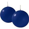 Cereria di Giorgio Risthò Candele Sfera, Cera, Blu, 8 cm, 4 unità