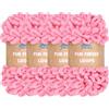 BambooMN JubileeYarn Fun Finger Loops - Set di 4 matasse di filo in poliestere, 100 g/matassa, colore: Rosa