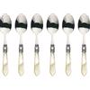BUGATTI Cucchiaini Bugatti Oxford OXFAM-MN3207 (Set di 6) - Inox/ABS (acrilonitrile-butadiene-stirene) - 21 x 18 x 3 cm - Color Avorio