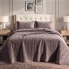 Tribeca Living Set copripiumino oversize in velluto, grigio fumo, per letto matrimoniale