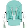Lizeboyi Cuscino Per Seggiolone, Fodera Per Sedia Da Pranzo Per Bambini Traspirante, Pelle PU, Facile Da Pulire, Compatibile Con Peg-Perego, Siesta Zero3, Kosm1c Jané, 83 X 40 Cm - Verde Menta