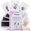 Babywak Baby Footprint Kit - Clean Touch Ink Stamp, Sicuro e senza contatto - Ricordo di nascita, regalo per baby shower, stampa mani e piedi neonato (0 - 12 mesi)