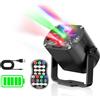 Tyonto LED Luci Discoteca Da Palla Wireless 4500mAh, Con 60 Effetti Stroboscopici, Testa Mobile Controllate Dalla Musica. Include Telecomando e Cavo USB 2M Per DMX DJ (Tipo Di Batteria, Nero)