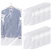 Hejo 30 Pezzi Copri Abiti in Plastica, 60 * 90cm Buste Trasparenti per Vestiti, Copri Abiti da Armadio, Copriabiti Anti Polvere, per Camicie, Giacche, Abiti, Maglioni