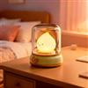IHALO Luce Notturna Bambini, Lampada da Comodino Ricaricabile USB, Luce Notturna LED con Calda Dimmerabile Progressive, Modalità 2, Touch & Interruttore, Timer per Cameretta, Campeggio, Doccia, Regali