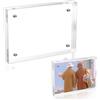 Kisstta 10 x 15 cm Acrilica Cornice portafoto, 10 + 10 mm Cornici Magnetiche, Doppia Portafoto Trasparente Cornice, Acrilica Cornice Display per Esporre Foto, Cartoline, Biglietti, Francobolli