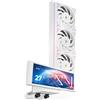 Thermalright-TR TR-Thermalright Trofeo Vision 360 ARGB Bianco Liquido CPU Kühler, Schermo LCD IPS da 6,86'' con Risoluzione 1280x480 - Magnetico, Kühler da 360mm, per AM5, LGA1851/1700