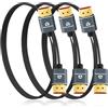 Thsucords Ultra Sottile 8K 4K Cavo HDMI 5M 3 Pezzi, Flessibile Morbido ad alta velocità HDMI 2.1 Supporto 4K@120Hz 8K@60Hz 48Gbps Compatibile con Roku TV/HDTV/PS5/Blu-ray