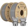 Creality Hyper PLA Filament Grigio 2KG, Filamento Per Stampanti 3D per La Stampa Ad Alta Velocità, Durevole e Liscio, Prestazioni Di Overhang Accuratezza Dimensionale +/-0,03mm, 2 Rotoli