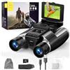 Generic Binocolo digitale con fotocamera, 12 x 32, 48 MP, 2,5 K, video per bird watching, concerti, avventure all'aperto, memoria da 32 GB inclusa