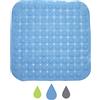 Cresitch Tappeto Doccia, Tappetino Doccia Antiscivolo, Tappeto Doccia Antiscivolo con Ventose, Tappeto Antiscivolo Doccia con Foro di Drenaggio, Tappetini Doccia Rettangolare, Blue, 47x47 cm