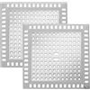 BOBITALK 2 filtri per capelli quadrati per doccia, 12,3 x 12,3 cm, per doccia, grande scolapasta doccia, scolapasta per doccia, scolapiatti in acciaio inox, per il bagno, lo scarico del pavimento, la cucina