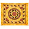 dolcecasabiancheria Telo Mare Maxi 220x240 in 100% Cotone Fouta Matrimoniale Gigante Copriletto Estivo Etnico con Mandala ed Elefante Telo Spiaggia Picnic e Arredo con Frange (1, Giallo)