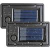 Gazocua Box Batteria Pannello Solare,2 Pezzi Impermeabile Esterno Automatico Universale,Box Batteria Di Ricambio Lampada Da Giardino | Giardino Fai Da Te Decorazione Patio Cortile Sentiero Prato