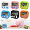 WIYETY Cronometro magnetico: timer digitale da cucina con orologio con grande display LCD muto per cucine, uffici, sport (batterie non incluse) (6)