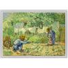 ConKrea - Quadro su Tela Canvas INTELAIATO - con Cornice - First Steps - Primi Passi per Van Gogh 70x100cm - Stile Contemporaneo Bianco - (cod.2643)