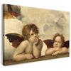 Printed Paintings Stampa su Tela (60x40cm): Raphael - Madonna Sistina, Due Angeli