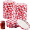 Silkmin 24 Pezzi Coperchi Twist-Off in Rossi da 63 mm, Ermetico Capsule Twist Off