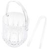 BESTYASH Set Secchiello Portaghiaccio Trasparente Pinza in PS da 1000Ml, Design Delicato Manico Compatto e Apertura, per Nightclub e Hotel