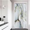 ASDCXZ Tenda da doccia bianca ciano oro, marmo, 90 x 180 cm, moderna, astratta, bianco, oro, ciano, effetto marmo, struttura lavabile, tenda da doccia in poliestere, impermeabile, con 6 ganci