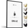 Heimlich® - Cornice per foto - A2 42x59,4 cm, Legno di quercia, Nero - Cornice per stampa poster di medie dimensioni - Solo per esposizione a parete