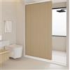 Single tree forest Tenda da Doccia Magnetica Pieghevole per Bagno, Lino Spesso con Ganci - Adatta per vasche da Bagno- W100xH180cm-Light Brown