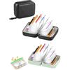 Homaskylynn Set A8 Portapillole Impermeabile, Organizer Settimanale Con 14 Buste per Medicinali Codificate a Colori, Custodia Da Viaggio Riutilizzabile, Grande Contenitore Portatile Farmaci, Vitamine(Mix2)