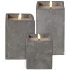 Star Trading Set di 3 candele a LED in vera cera con timer | Effetto cemento grigio, fiamma tremolante realistica, 3 misure: 11,5, 14,5 e 16,5 cm, per una decorazione suggestiva
