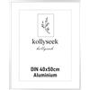 kollyseek cornice alluminio 40 x 50cm cornice poster in metallo argento con vetro acrilico infrangibile moderna cornice per foto Cornice con passepartout per le immagini Poster Foto argento