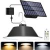 AGOTD Lampada a sospensione solare, lampada solare per esterni, con telecomando, lampada solare dimmerabile/temporizzata, grande capacità della batteria e impermeabilità IP65, luce solare con cavo da